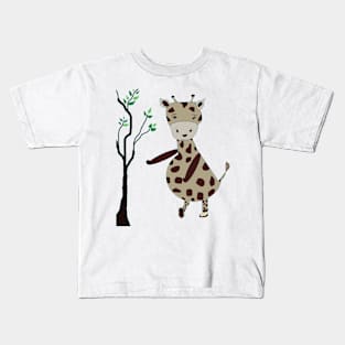 My giraffe, the giraffe girl, Kids T-Shirt